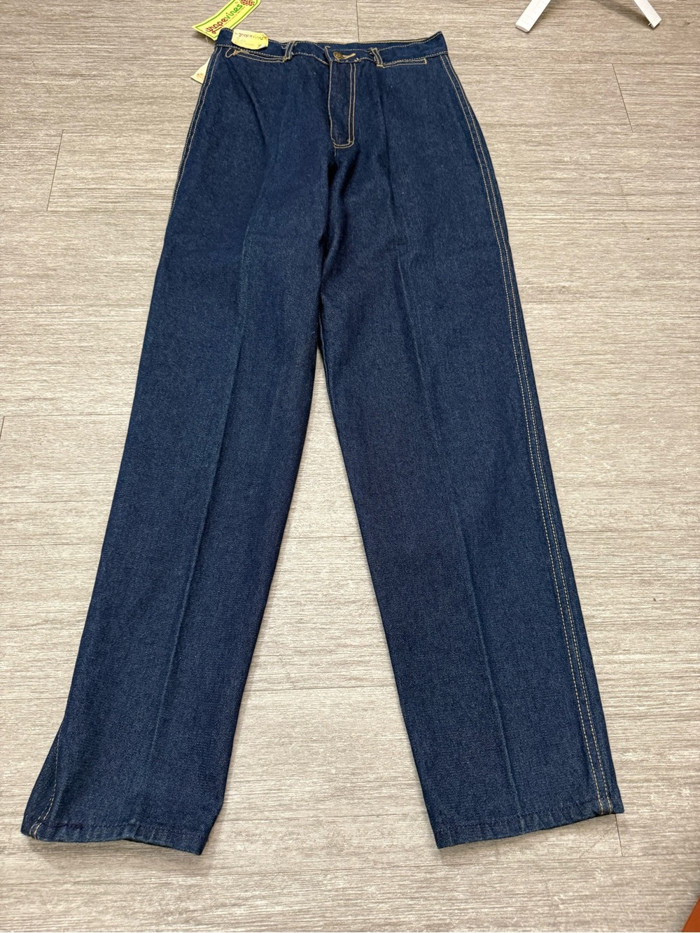 Vintage Grapevines High Rise Wide Leg Dark Wash Denim Jeans 70s Inspired NWT 8